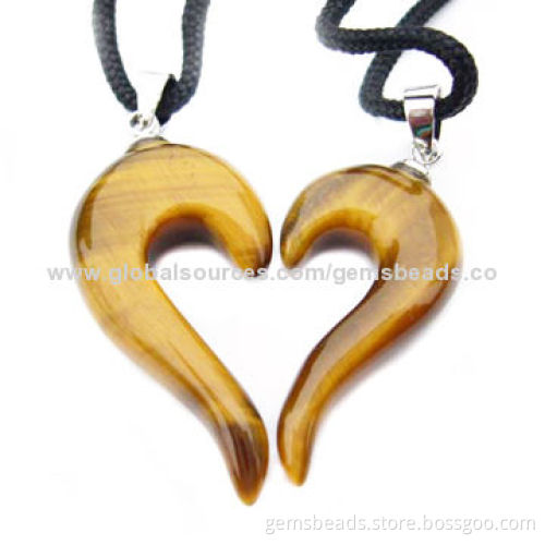 Gemstone pendant jewelry tiger eye for loversNew
